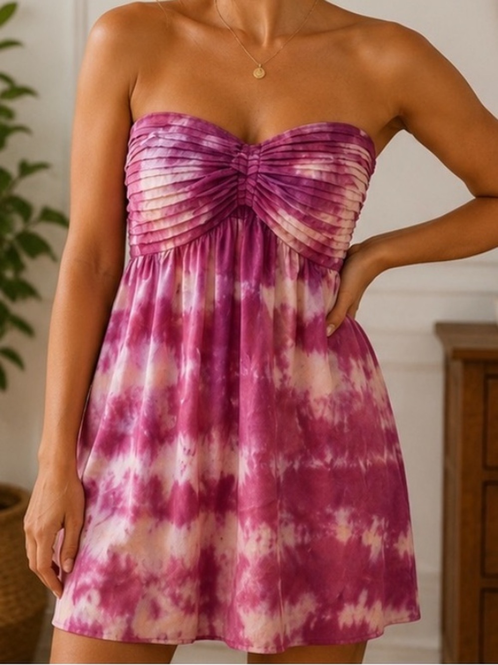 Beach Bunny Silk Tie Dye Dress NWT